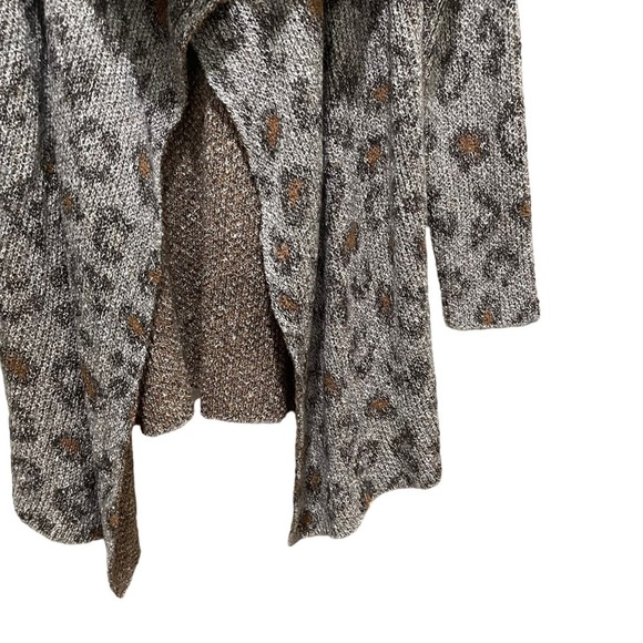 Lulu’s Cupcakes and Cashmere Mel Leopard Print Cardigan Sweater Size Medium - Picture 6 of 13